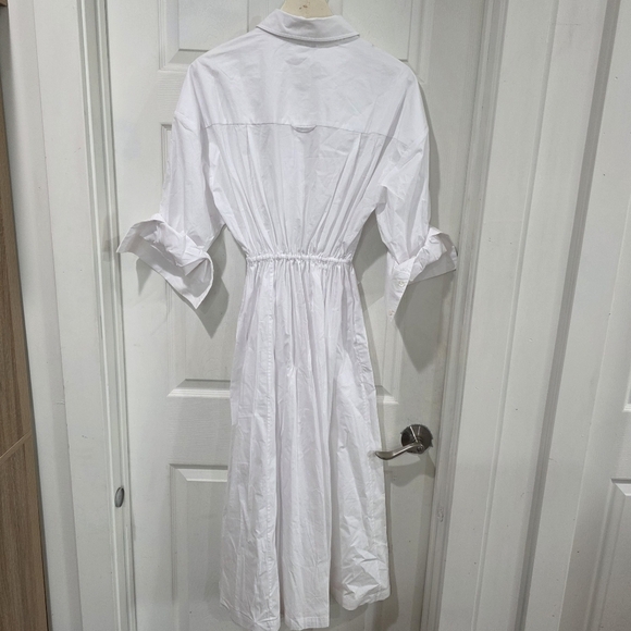 New STAUD Lisa White Midi Dress - Picture 4 of 6